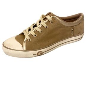 G BY GUESS Oona2 Canvas Tan Sneakers Shoes Sz 8.5